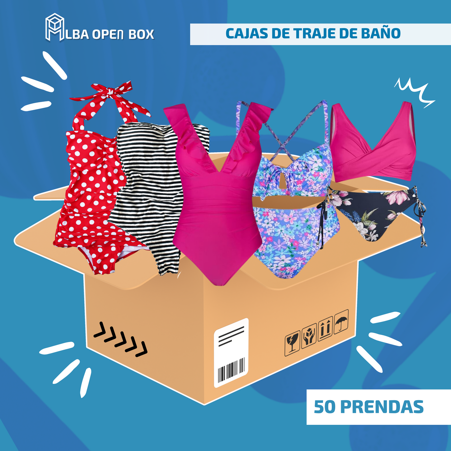 CAJA SORPRESA TRAJE DE BAÑO (50 PRENDAS)